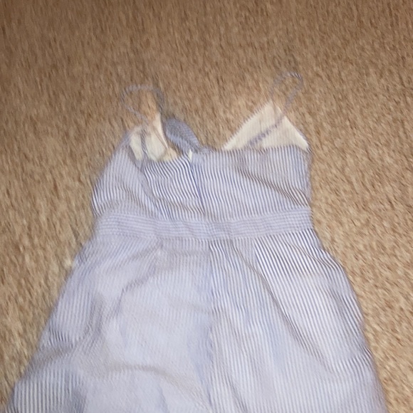 Like new everly blue and white striped romper - Picture 7 of 9